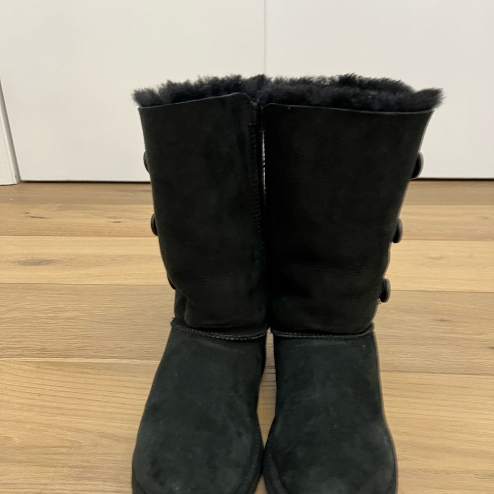 Black Ugg Three Button Wrap Boots - image 3